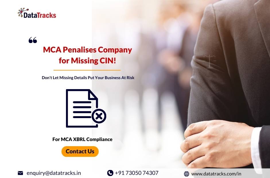 MCA penalizes company missing CIN_DataTracks